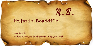 Mojszin Bogdán névjegykártya